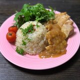 簡単☆鶏もも肉で作る焼きカオマンガイ風